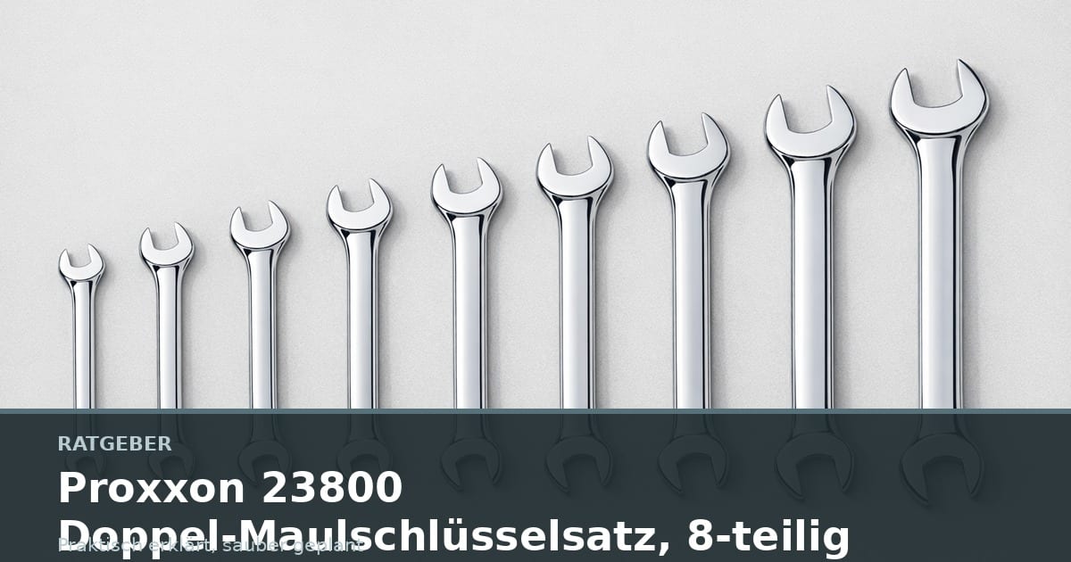 Acht silberne Maulschlüssel in aufsteigender Größe auf hellem Hintergrund.