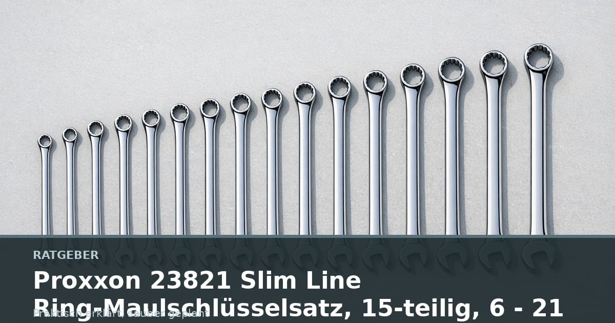Mehrere silberne Maul-Ringschlüssel in aufsteigender Größe nebeneinander.